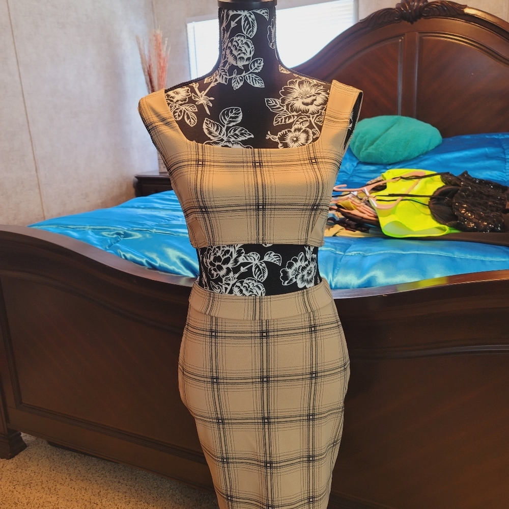 Nasty girl mini skirt set